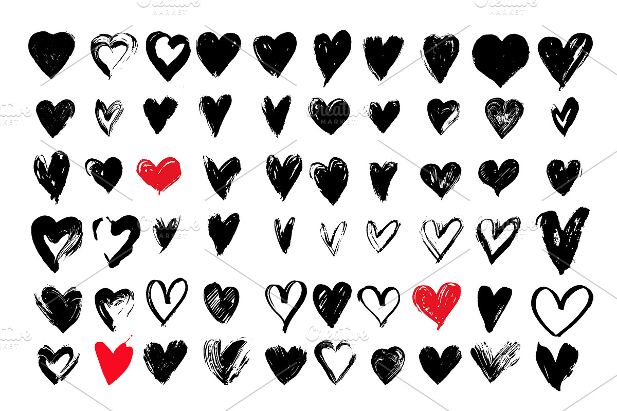 Grunge hearts for Valentine's day., an Icon by Vector photo shop (Photo 2 of 2)