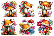 Whimsical Spring Fox Clipart, an Illustration by Daily.Designs (Thumbnail 5 of 7)