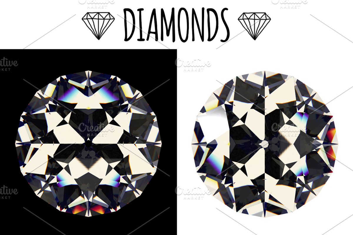 Diamonds top view