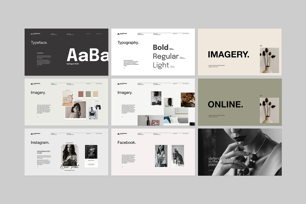 AURA | Brand Guidelines, a Presentation Template by creathrivestudio (Photo 14 of 16)