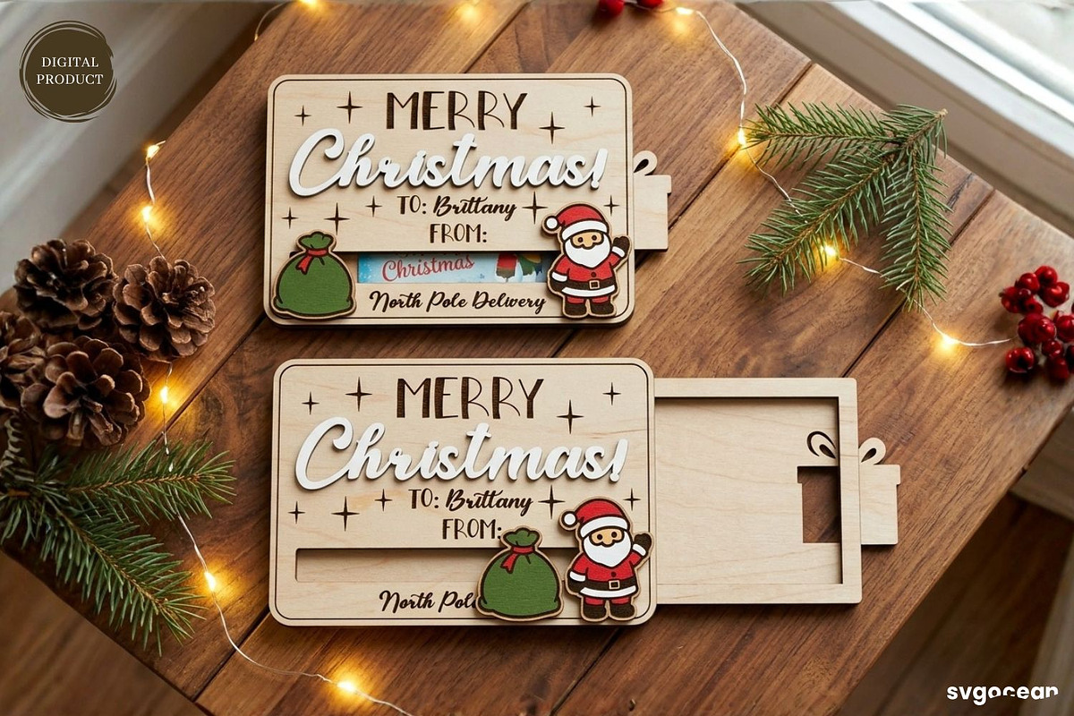 Christmas Card Holder SVG Bundle, a Decorative Illustration by svgocean (Photo 3 of 15)