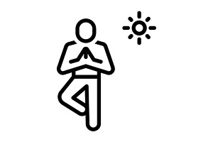 Wellness wellbeing black icon, an Outline Icon by Creative priyanka