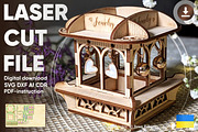 Laser Cut Earrings Jewelry Stand, an Object Graphic by VectorPainter (Thumbnail 1 of 14)