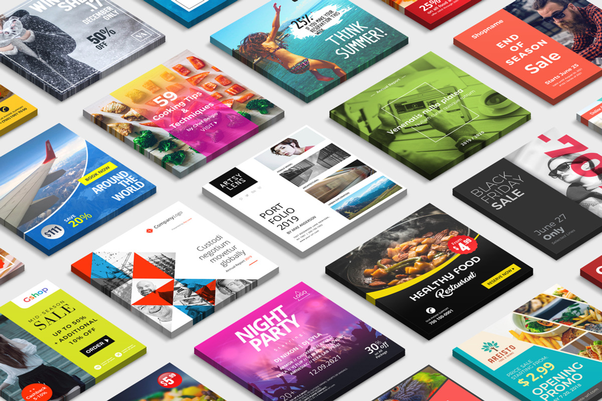 140+ Instagram Templates | 50% Off, a Social Media Template by Studio Siv (Photo 2 of 12)