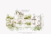 chateau art vintage chateau png, a Decorative Illustration by Patishop Art (Thumbnail 11 of 16)