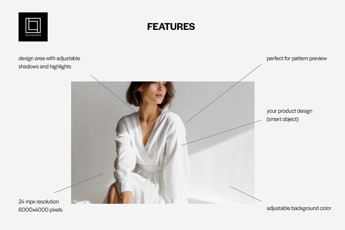V-neck Long Sleeve Dress Mockup, a Shirt Mockup by 1001 mockups (Photo 2 of 7)