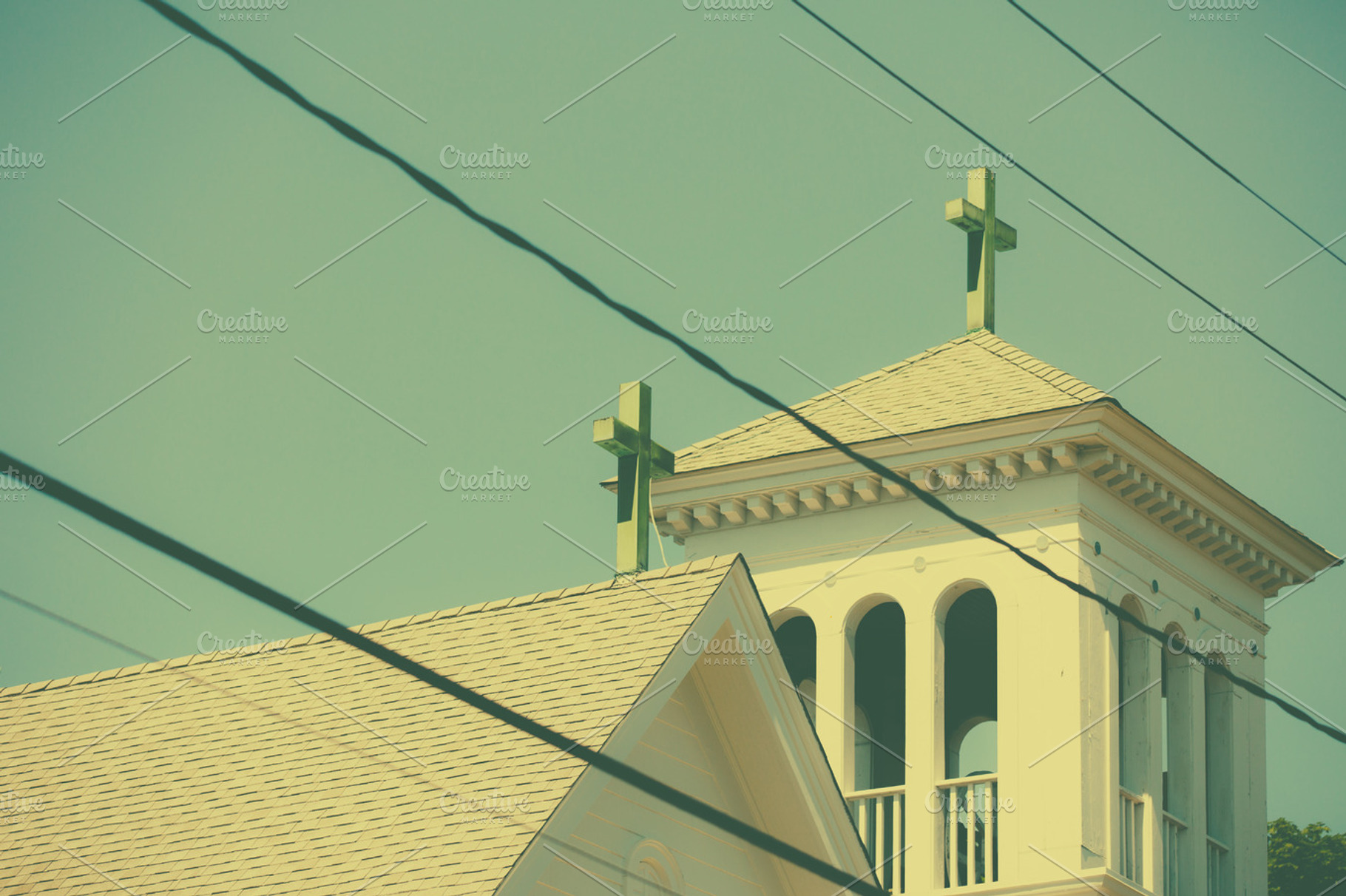 Church Tops Stock Photo Containing Marthas Vineyard And Church