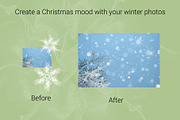 Snowflakes photoshop brush, a Brush Add-On by Olga Basheva (Thumbnail 4 of 7)
