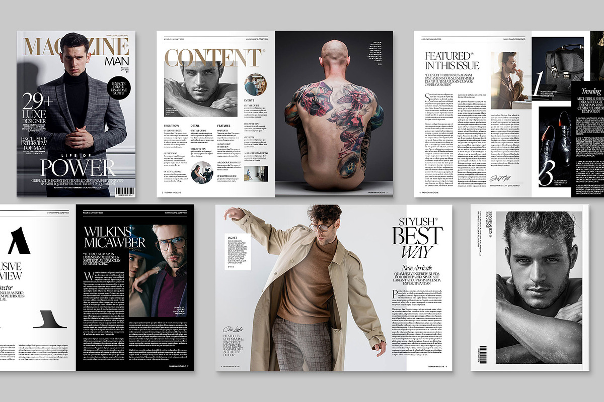 Men's Fashion Magazine Template, a Magazine Template by BrandPacks (Photo 2 of 6)