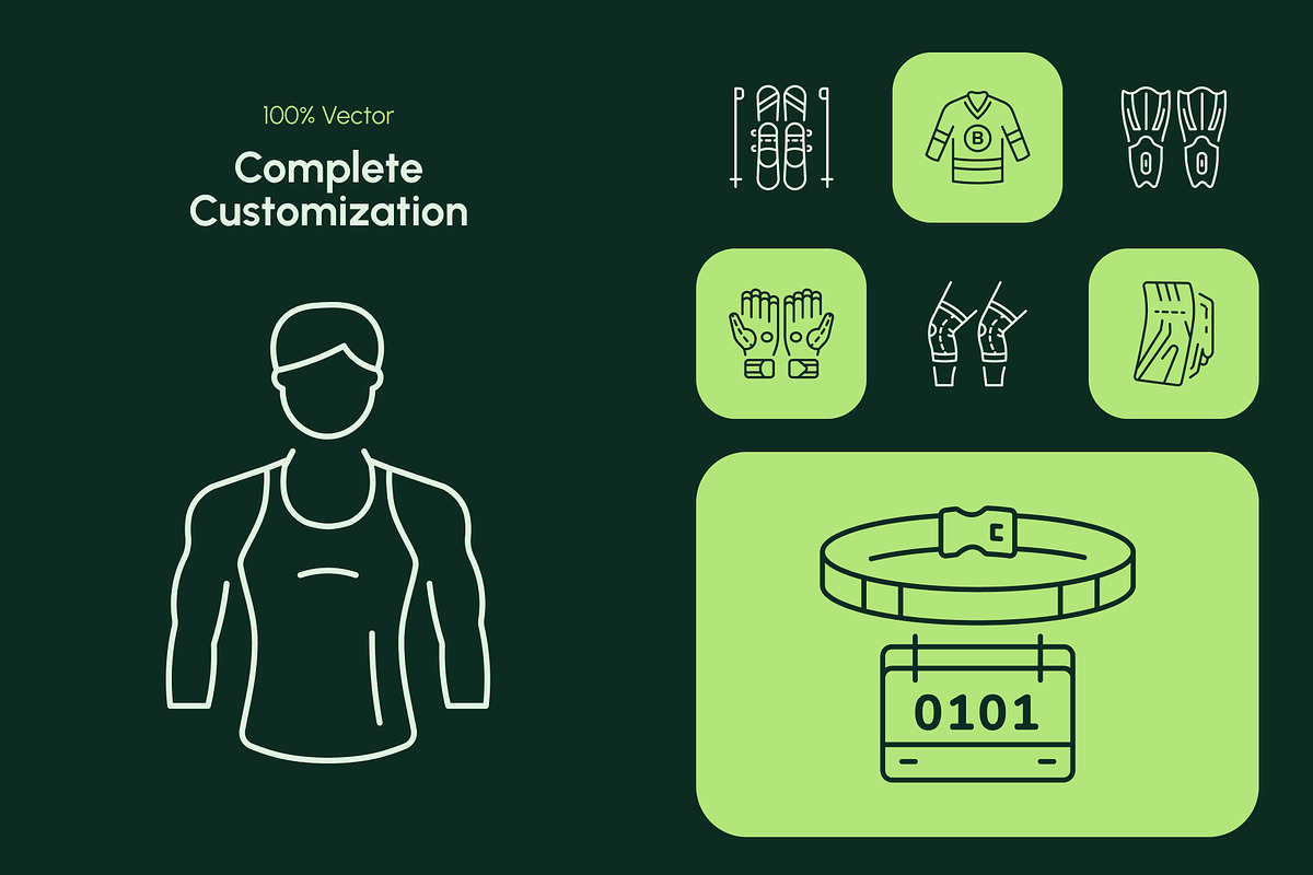 Sportswear Icon Art Set, an Outline Icon by Prosymbols (Photo 5 of 8)