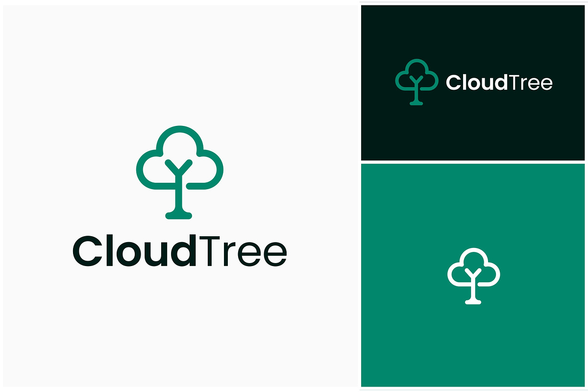 Cloud Sky Tree Nature Simple Logo, a Branding & Logo Template by ika trisiana (Photo 1 of 2)