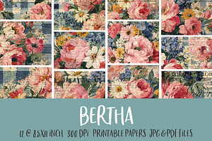 Bertha Printable Floral Textures