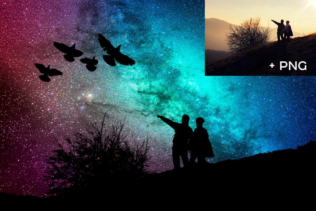 Night Sky Silhouette Actions, an Action Add-On by PhotoSpirit (Photo 4 of 12)