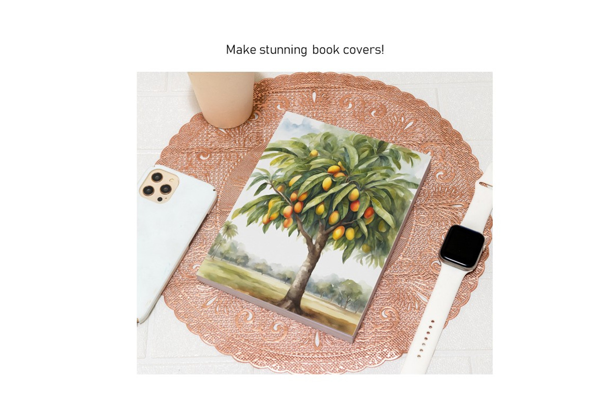 Watercolor Trees, Fruit Trees, Set 2, a Decorative Illustration by Kat's Artful Creations (Photo 6 of 9)