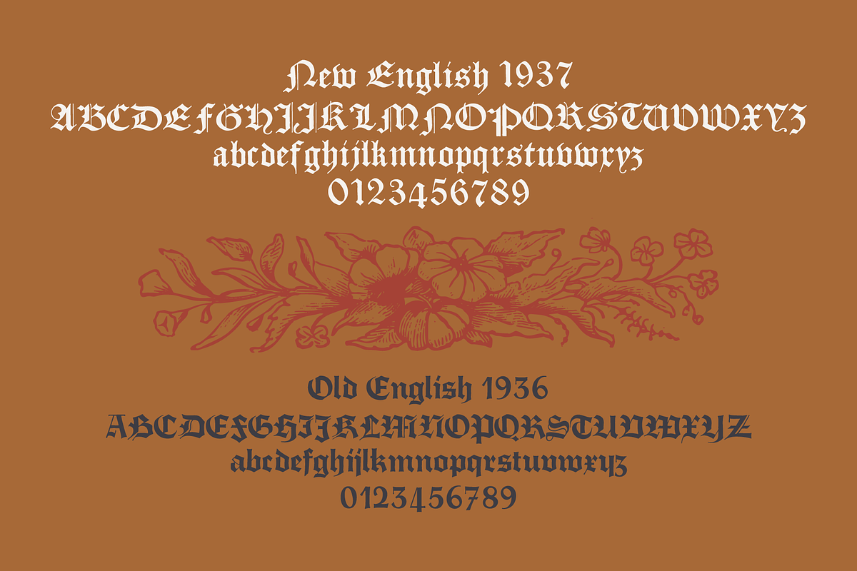 Blackletter Duo | TWO VINTAGE FONTS, a Blackletter Font by Jeffry Macpherson Visuals (Photo 2 of 5)