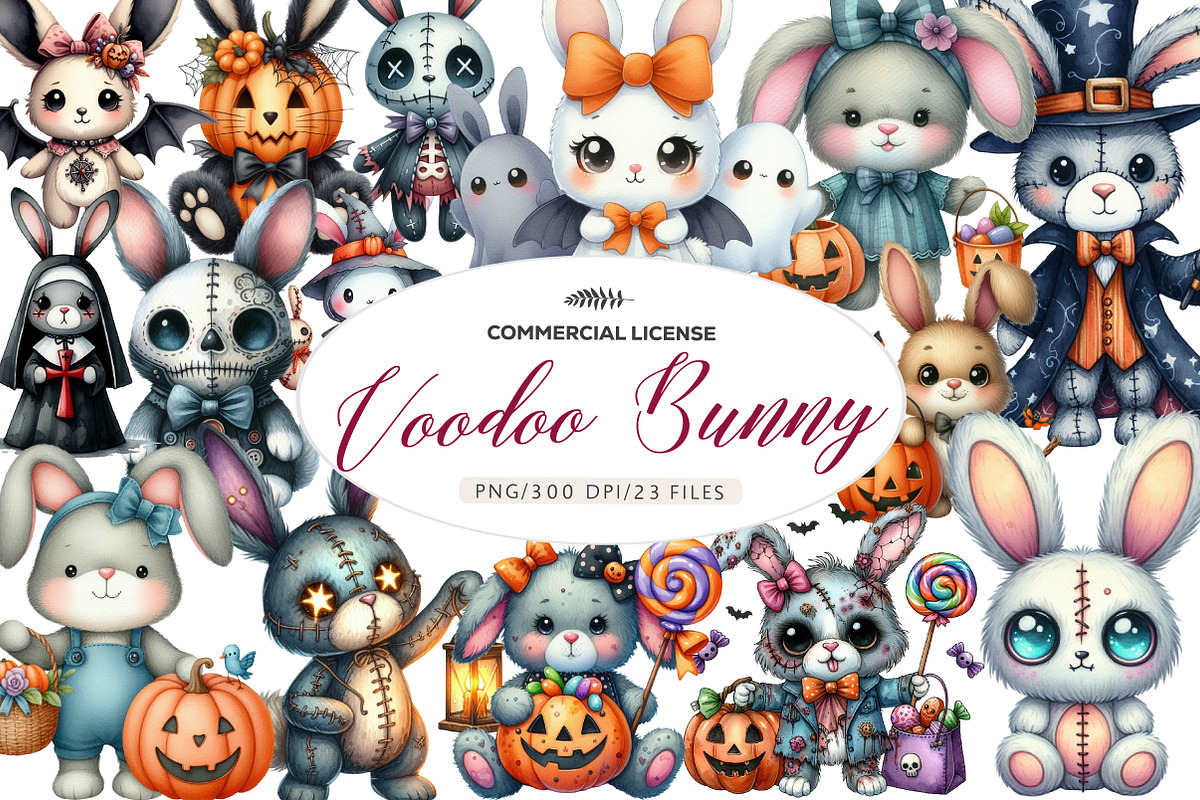 Halloween Voodoo Bunny Doll, an Illustration by CreationArt (Photo 1 of 5)