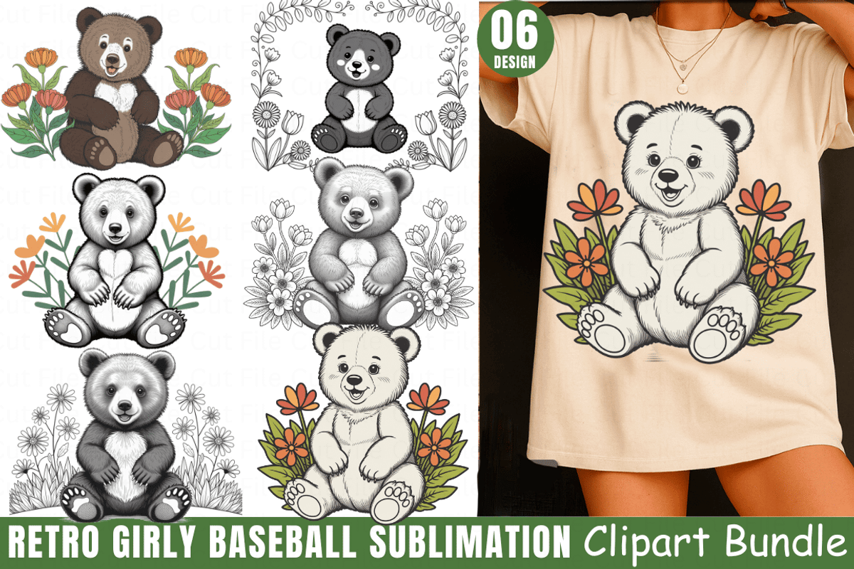 Watercolor Baby Animal Clipart Bundl, a Graphic by Cut File (Photo 1 of 4)