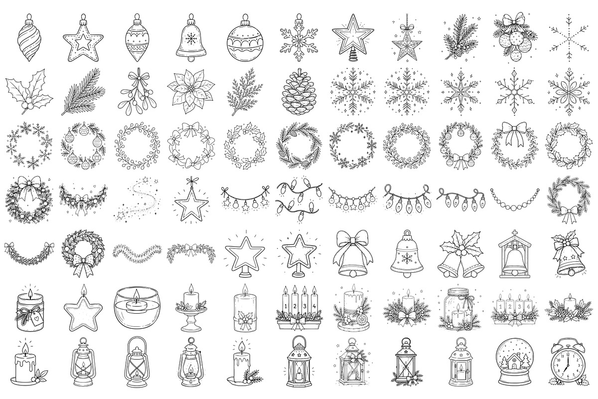 Christmas Doodle SVG Graphics, a Seasonal Illustration by DENIDigitalArtSudio (Photo 6 of 9)
