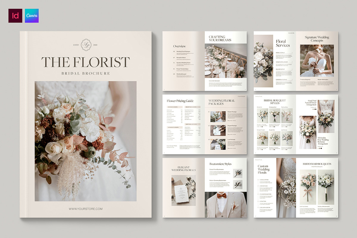 Florist Catalog & Brochure Template, a Brochure Template by BrandPacks (Photo 1 of 5)