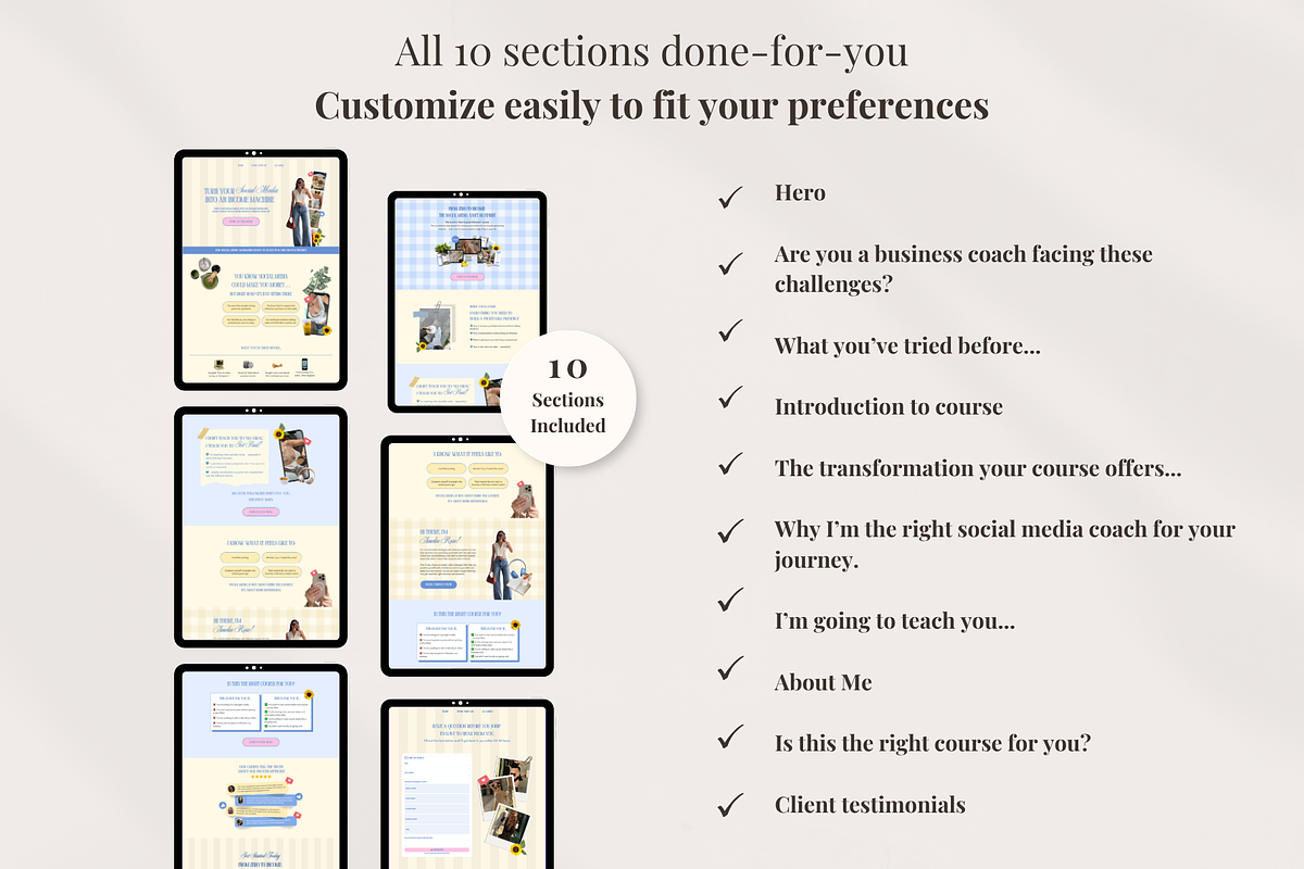 Stan Store Sales Page Canva Website, a Landing Page Template by GlamWebDesigns (Photo 7 of 9)