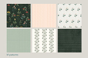 Cottage Garden. Floral & bows, a Pattern Graphic by PaperJamLab (Thumbnail 3 of 13)