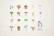 Watercolor mushrooms - Spore Den, a Food Illustration by Bunichi (Thumbnail 2 of 9)