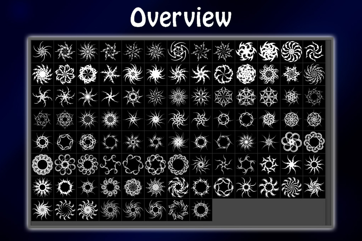 99 Tattoo Snowflake Shapes, a Shape Add-On by xresch (Photo 2 of 5)