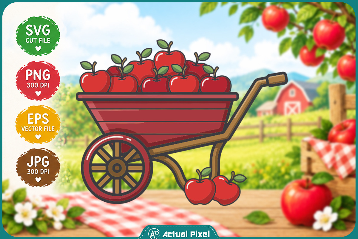 Apple Orchard Clipart Bundle, an Object Illustration by Actual Pixel (Photo 13 of 22)