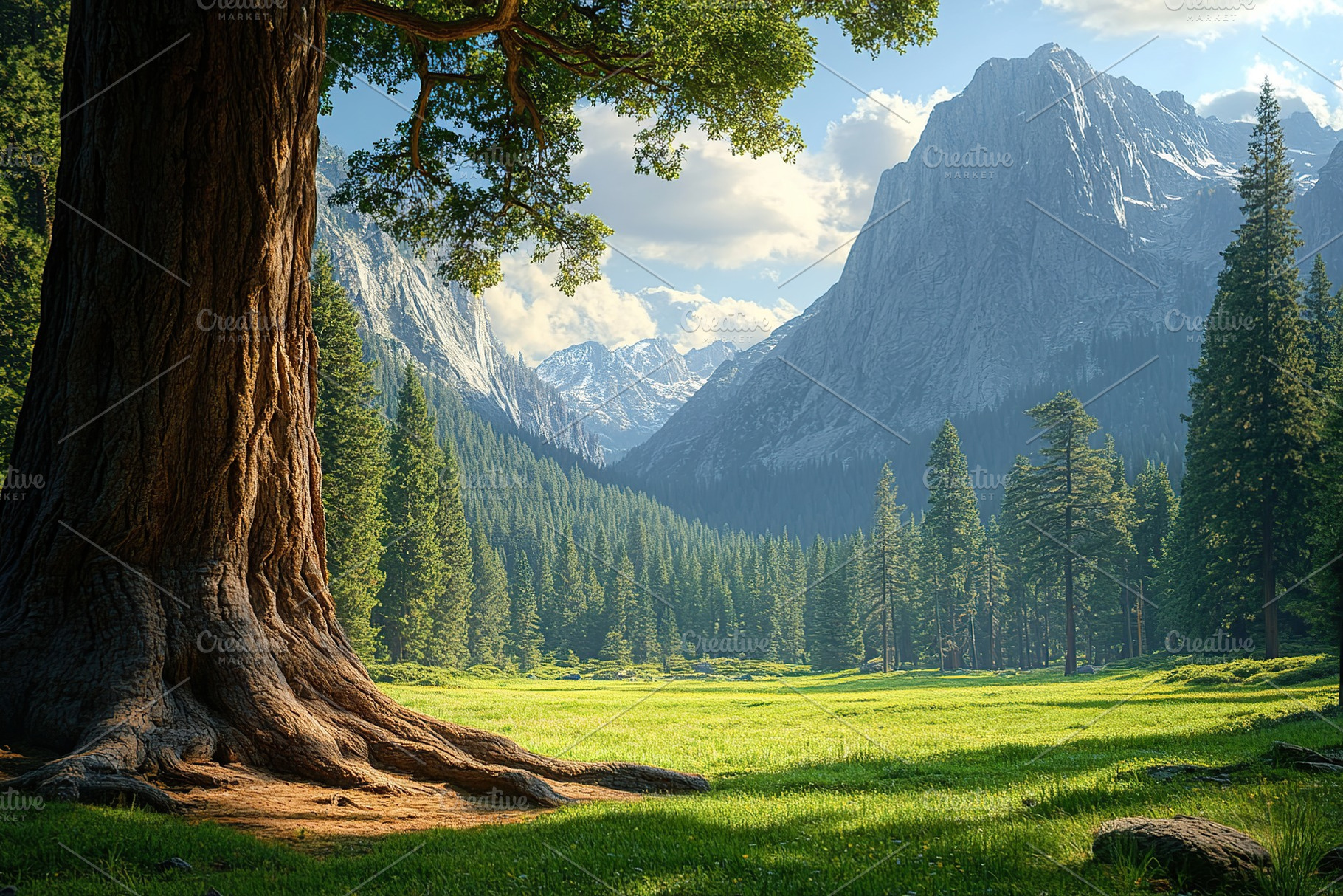 Big sequoia tree in the park, a Nature Photo by AlyaAnd