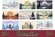 Artistic mountain landscape Bundle, a Background Graphic by Sofia's Fashion (Thumbnail 3 of 4)