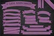 Amethyst Ribbon Banner Clipart, an Illustration by Amanda Ilkov (Thumbnail 2 of 4)