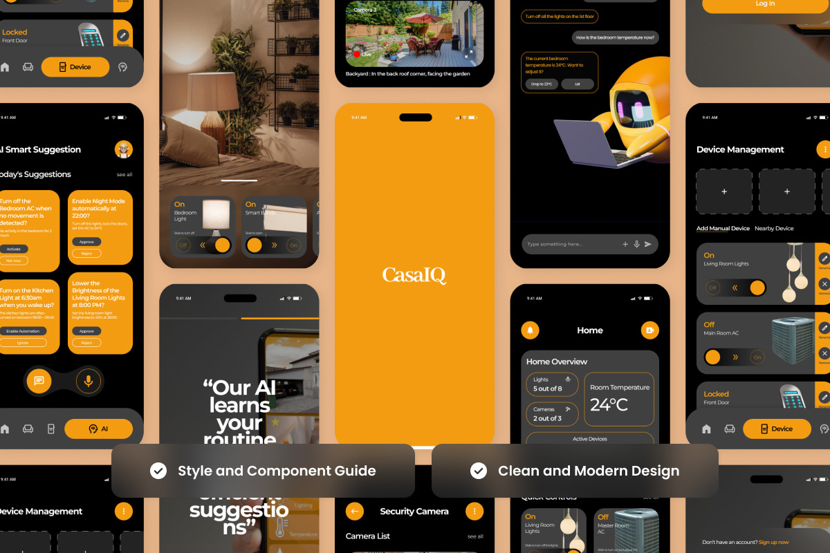 CasaIQ – Smart Device App Design, an App Template by twinstd (Photo 3 of 5)