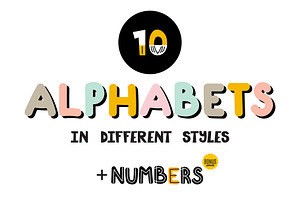 10 Cute Alphabets. Postcards