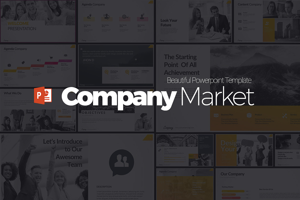 Company Market Powerpoint, a Presentation Template by Stock Shape (Photo 1 of 7)