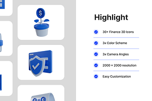 Finsku - 3D Finance Icon Sets