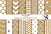 Seamless Glitter Patterns #1 Gold, a Pattern Graphic by RaccoonGirl Design (Thumbnail 1 of 3)