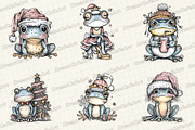 Coquette Christmas Frog Clipart, an Illustration by DreamCafeArt (Thumbnail 3 of 7)