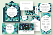 Succulent Wedding Invitation Suite, an Invitation Template by Knotted Design (Thumbnail 1 of 6)