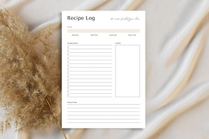 Recipe Log, a Stationery Template by DesignDevisers