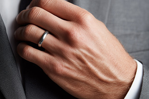 Close up of a groom adjusting tie, a Beauty & Fashion Photo by MistyDay