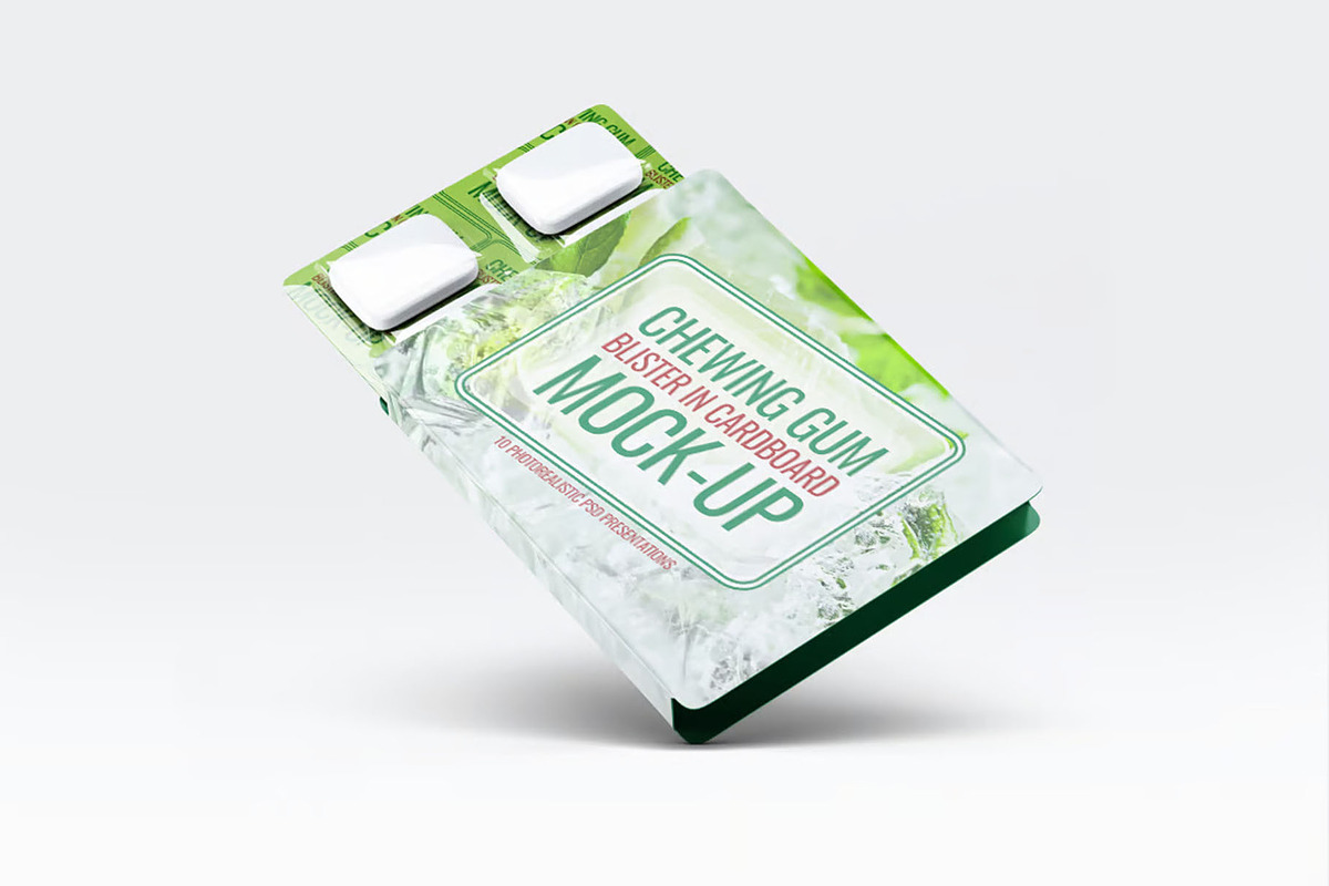Chewing Gum Blister Mockup, an Advertising Mockup by Hubzway (Photo 3 of 7)