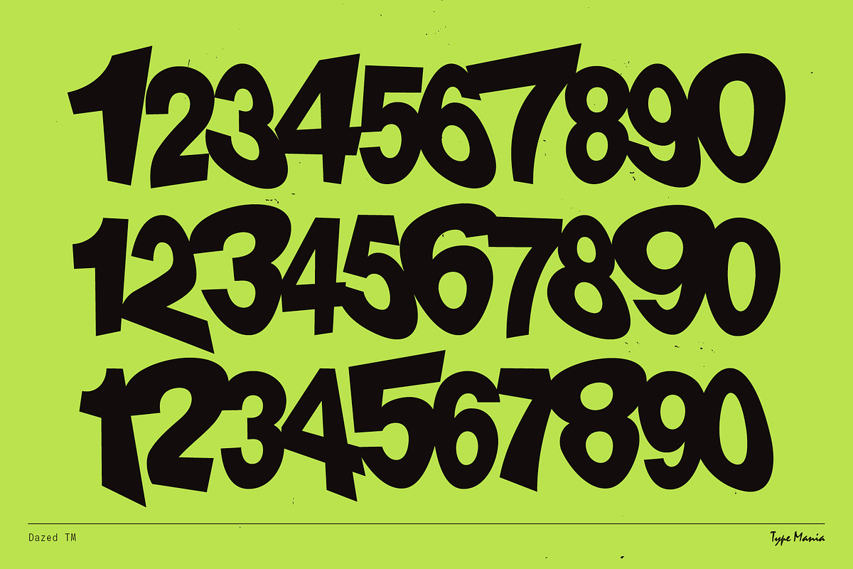 Dazed TM – Warped Font, a Sans Serif Font by Type Mania (Photo 11 of 12)
