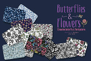 Butterflies and Flowers Patterns, a Pattern Graphic by Sketchbook Designs (Thumbnail 9 of 10)