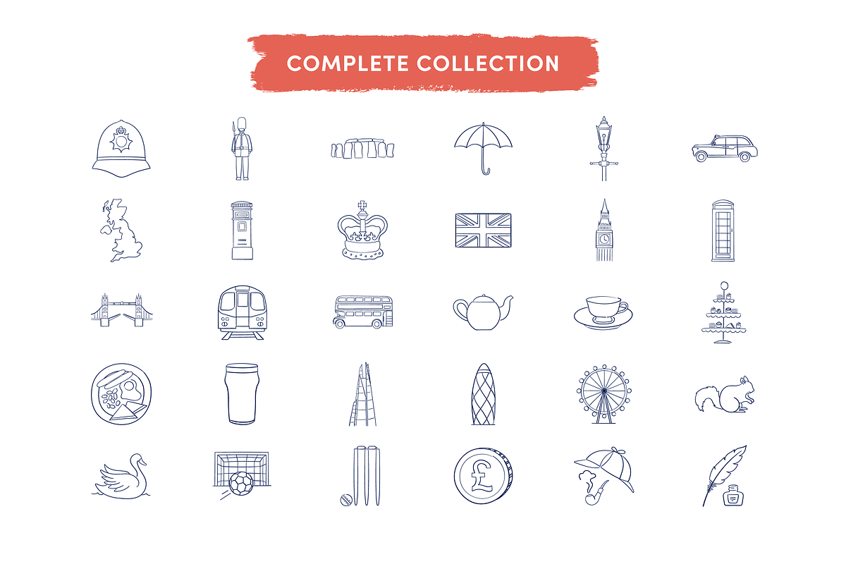 London & United Kingdom icons, an Outline Icon by Caroline Mackay (Photo 3 of 8)