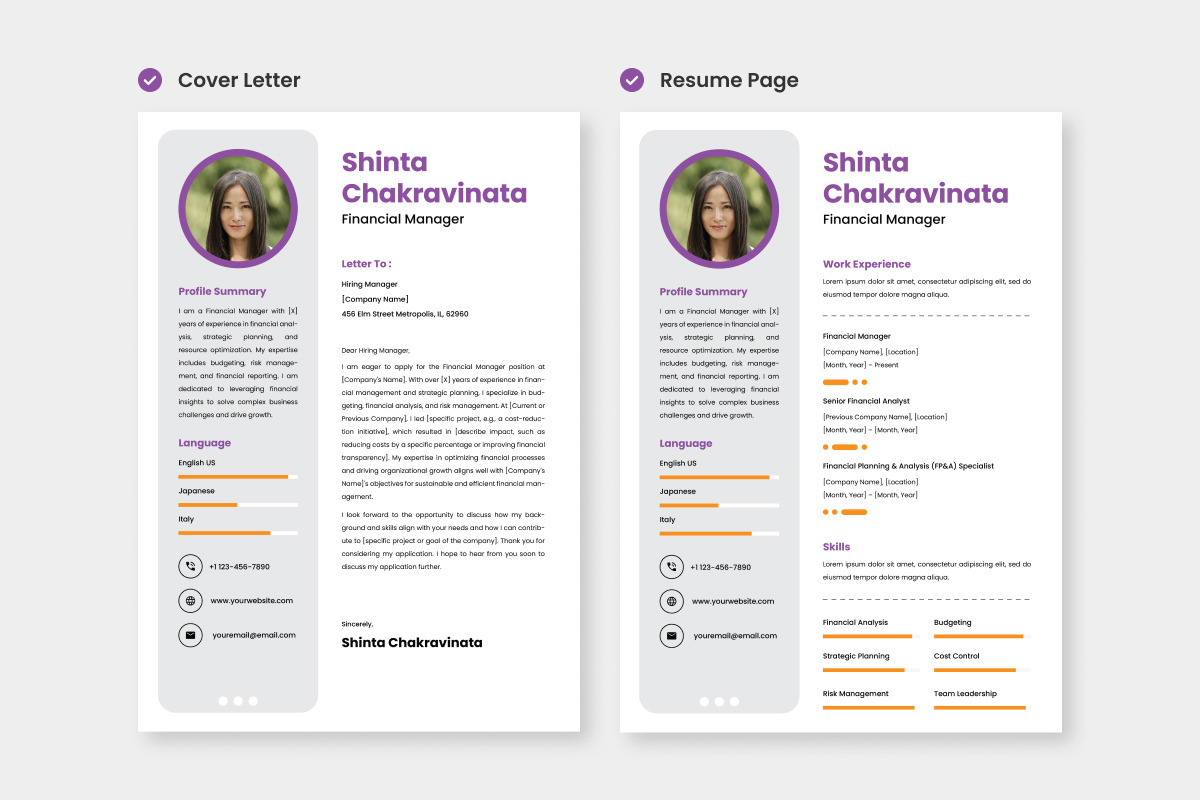 CV Resume Financial Manager V2, a Resume Template by productype1 (Photo 2 of 3)