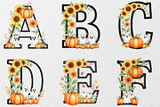 Floral Halloween Alphabet Letter, an Illustration by DreamCafeArt (Thumbnail 2 of 6)