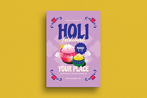 Holi Festival Flyer, a Flyer Template by Guuver