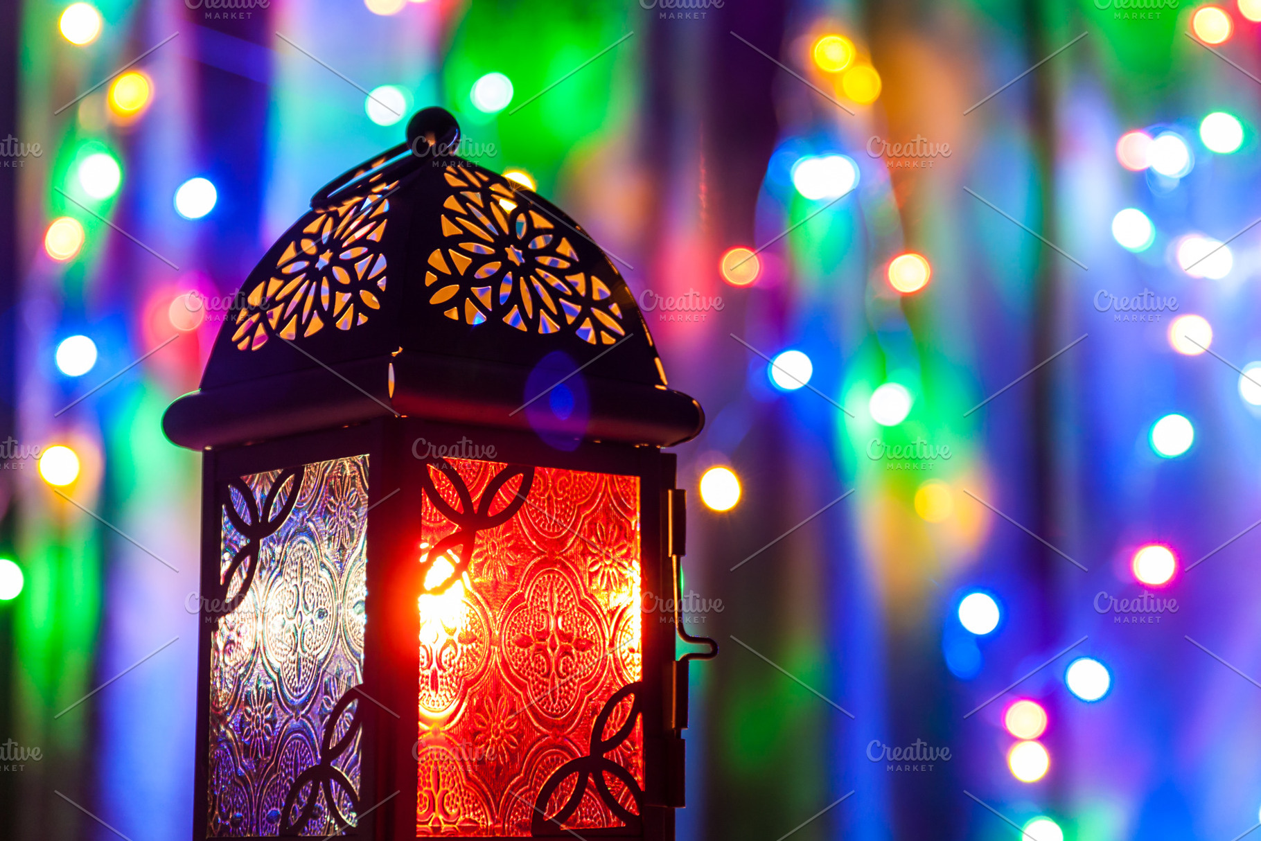 Arabic lantern on colorful light, a Holiday Photo by Robinson Thomas Store