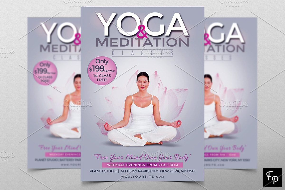 Yoga Flyer, a Flyer Template by FlyerPig (Photo 1 of 3)