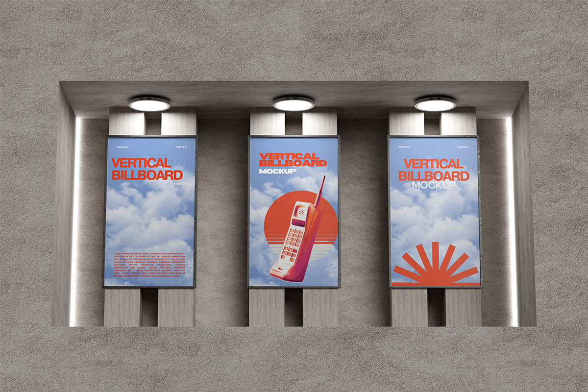 Vertical Billboard Mockup, an Advertising Mockup by xavier_studio (Photo 3 of 5)